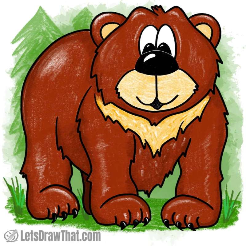 Simplicity-in-Bear-Art How To Draw A Bear: Tutorials To Learn From