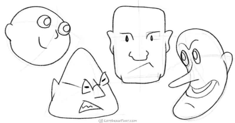 Turn-Basic-Shapes-into-Fab-Heads How To Draw A Head: Tutorials To Learn From