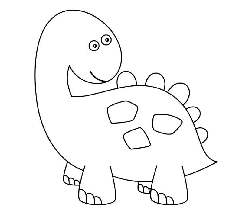 Your-Cute-Dino-Sketch-%E2%80%93-Printable-and-Chill How To Draw A Dinosaur: Tutorials To Learn From