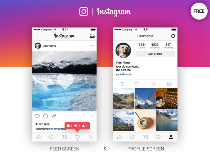 dribbble-ig-1-700x525 Check out these FREE Instagram Mockup Templates to download
