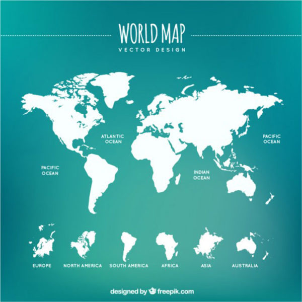 World map vector graphics you can download with a few clicks