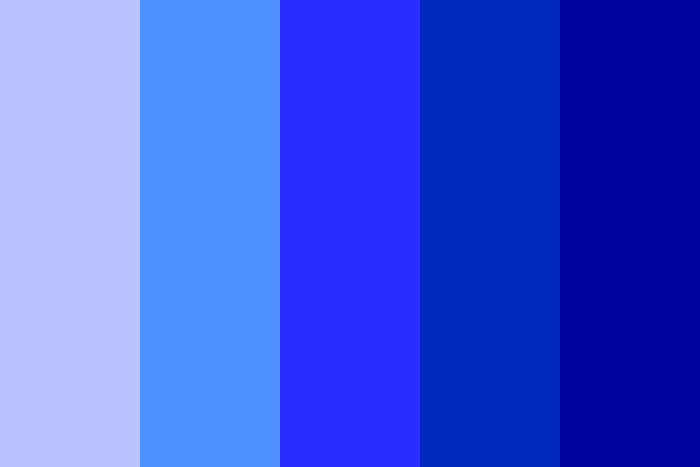 Using a blue color palette and the various shades of blue