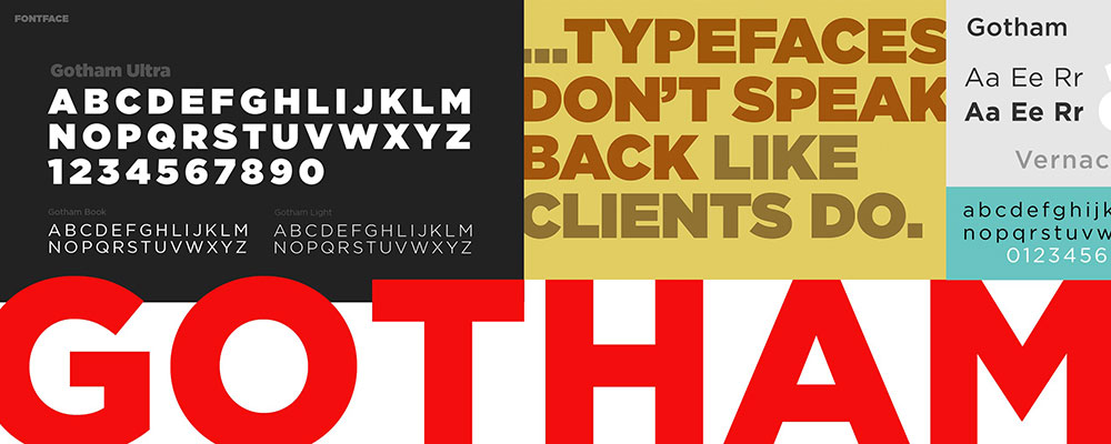 gotham typeface uses