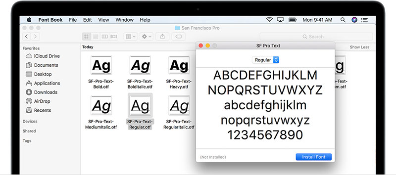how to put fonts in inkscape mac