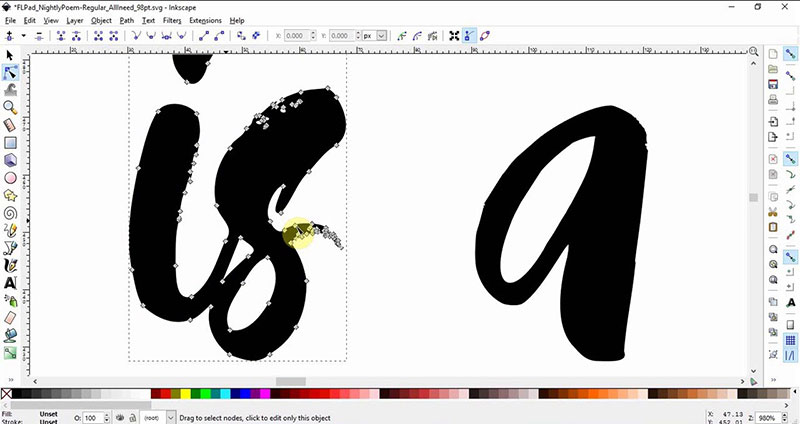 artistic fonts for inkscape