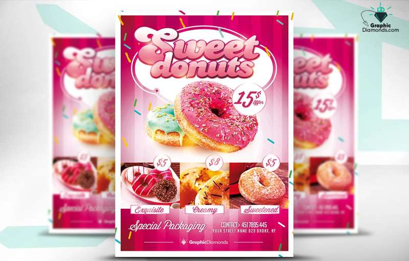 Pink Sweet Cake Media Social Flyer Design | PSD Free Download - Pikbest