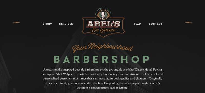 ABELS-ON-QUEEN Examples of Great Barbershop Websites to Inspire You