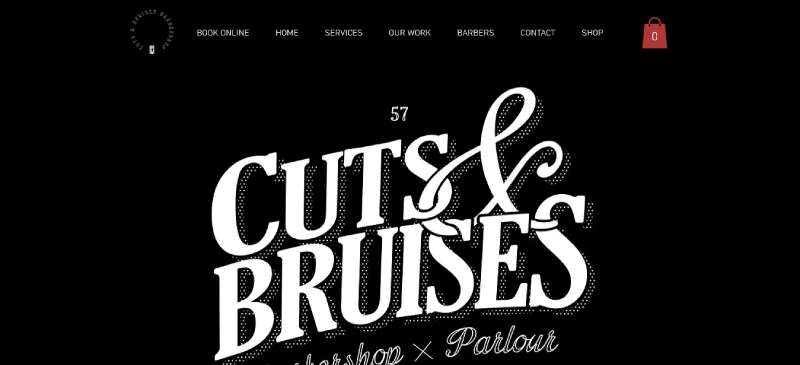 CUTS-AND-BRUISES-BARBERSHOP Examples of Great Barbershop Websites to Inspire You