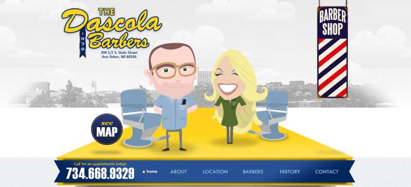 THE-DASCOLA-BARBERS Examples of Great Barbershop Websites to Inspire You