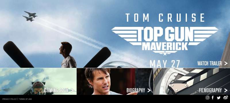 TOM-CRUISE Best Actor Websites To Use As Inspiration For Creating One