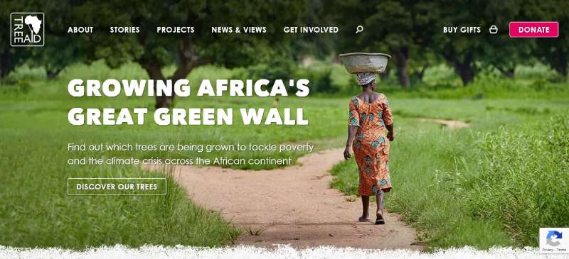 TREE-AID The Best Charity Website Design Examples of the Year