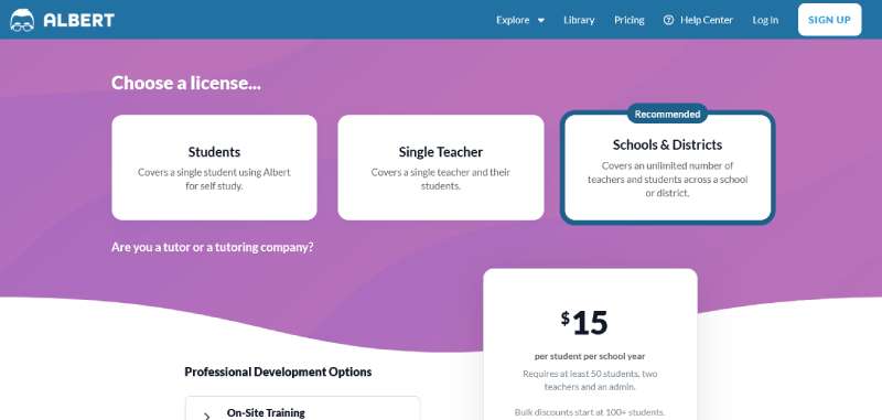 Albert-Resources Website Design for Teachers: 26 Examples