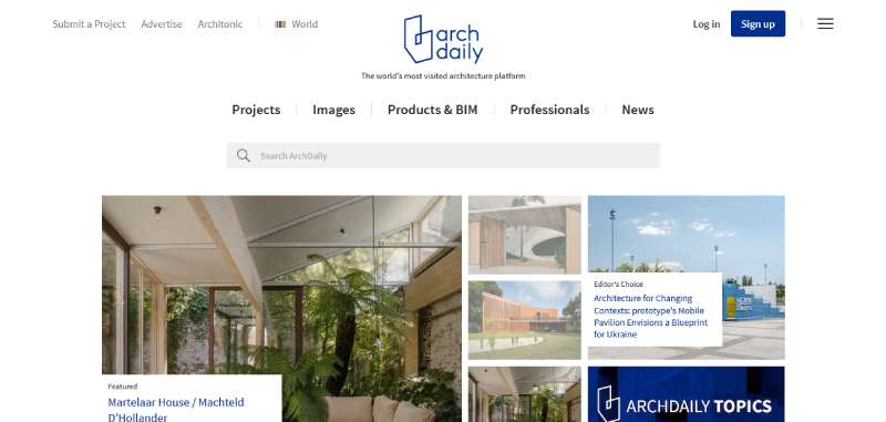 ArchDaily Architecture Website Design Inspiration: 25 Examples