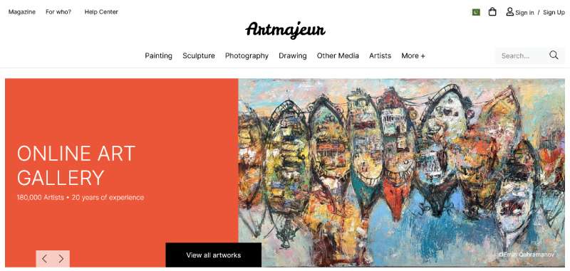 Artmajeur-1 20 Art Portfolio Website Design Examples