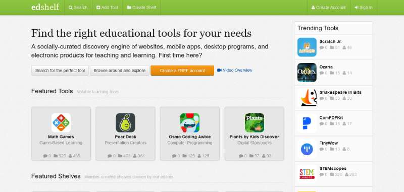Edshelf Website Design for Teachers: 26 Examples