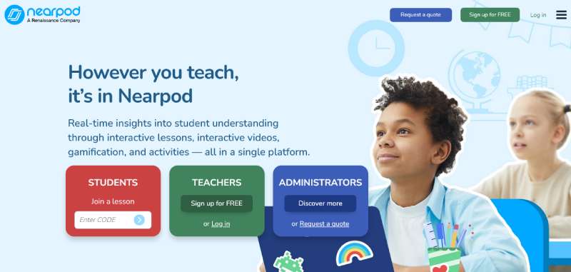 Nearpod Website Design for Teachers: 26 Examples