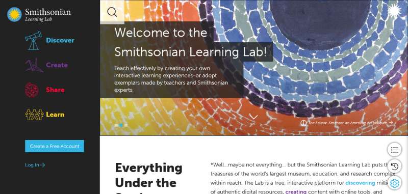 Smithsonian-Learning-Lab Website Design for Teachers: 26 Examples