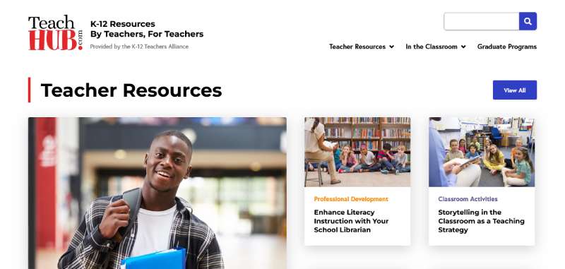 TeachHub Website Design for Teachers: 26 Examples