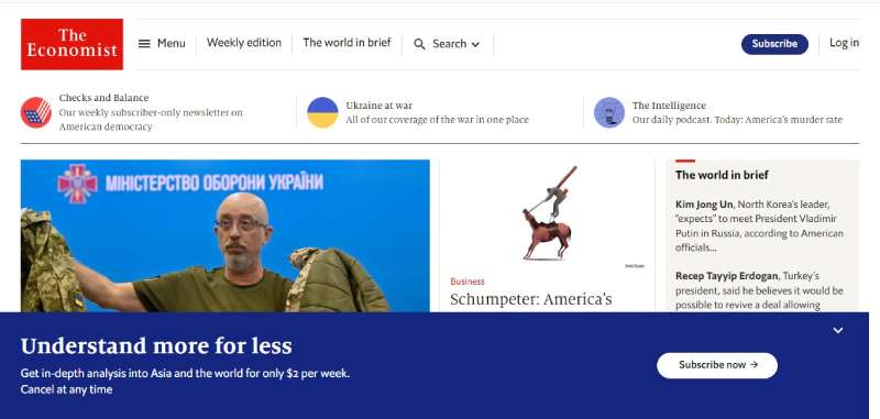 The-Economist Best Financial Services Websites: Designs that Pay Off