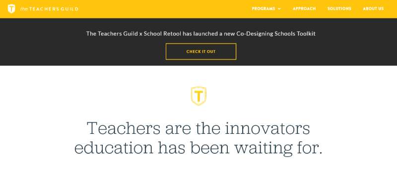 The-Teachers-Guild 19 Aesthetic Websites Design Examples to Inspire You