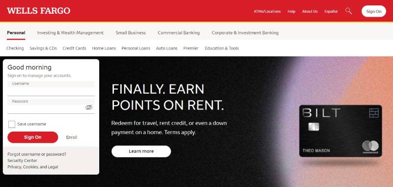Wells-Fargo Best Financial Services Websites: Designs that Pay Off