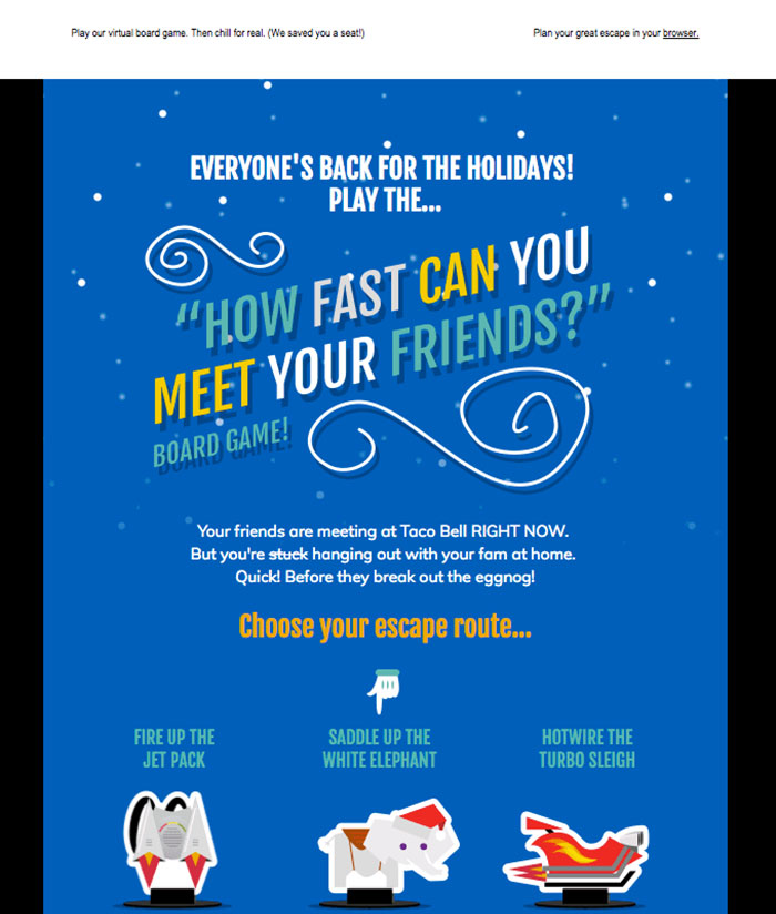 happy-holidays-we-made-you-a-game-want-to-play Email Newsletter Design Best Practices