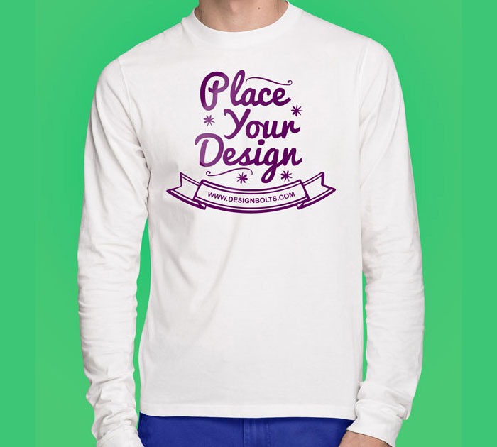 Free-white-tshirt-mockup-psd-front 82 FREE T-Shirt Template Options For Photoshop And Illustrator